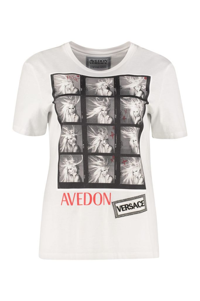 Avedon X Versace Printed Cotton T-Shirt