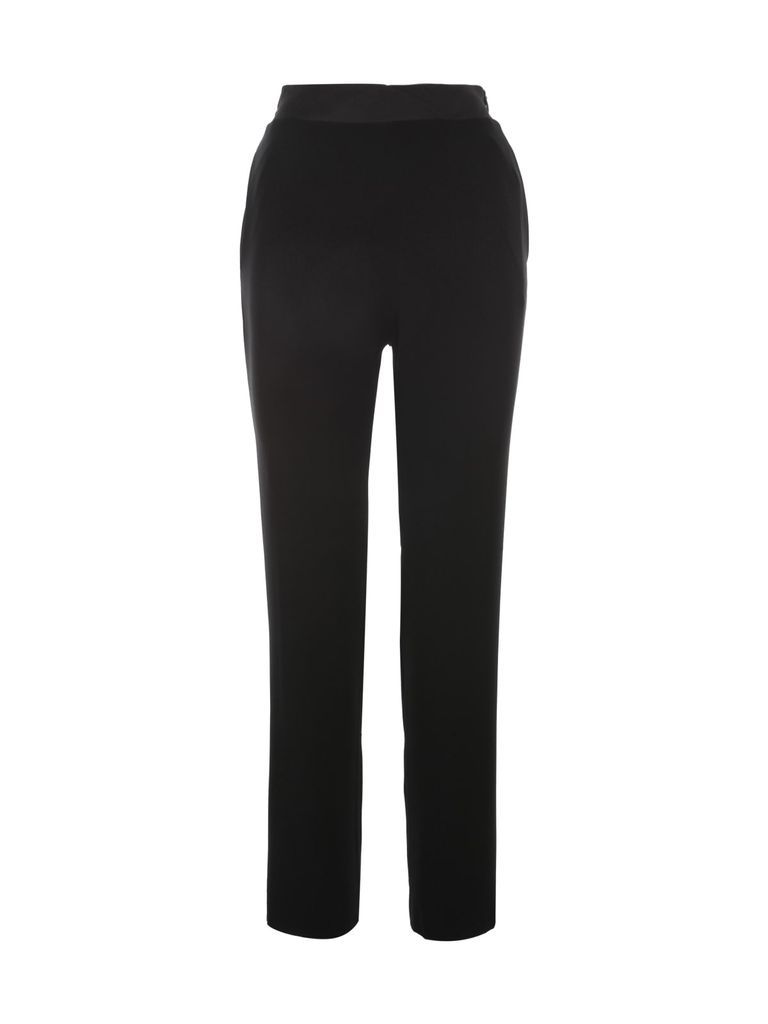 Elastic Waisted Trousers With Sartin Details