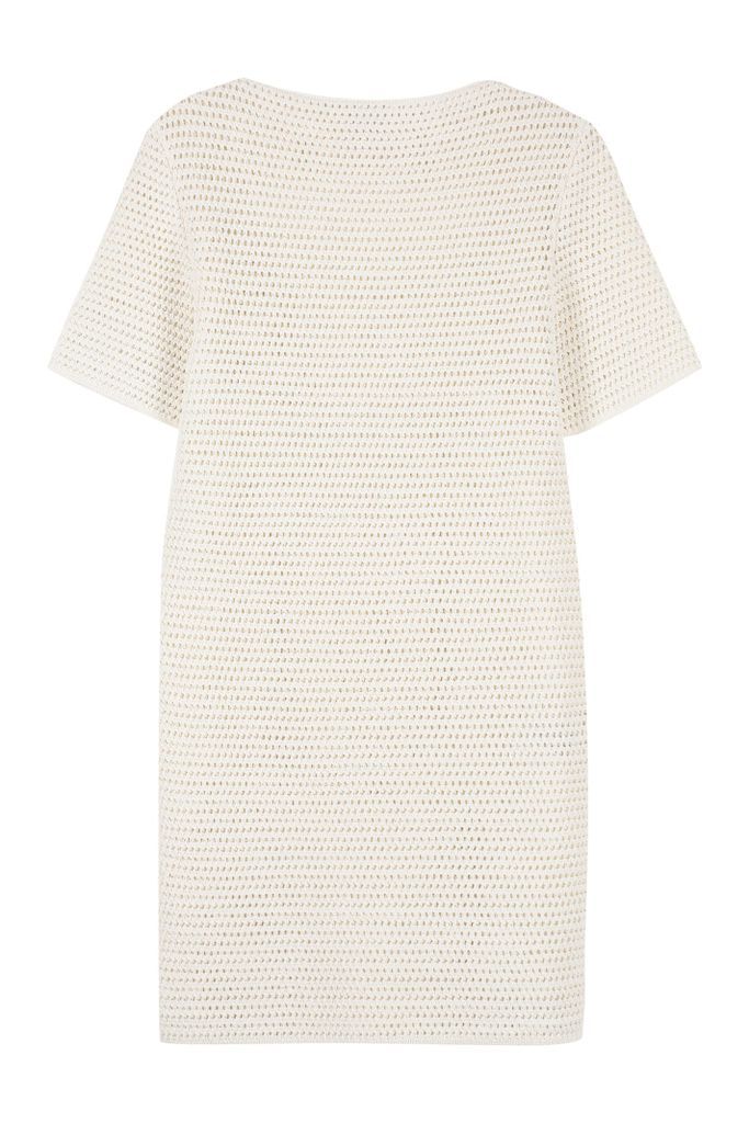 Lace-Effect Knitted Dress