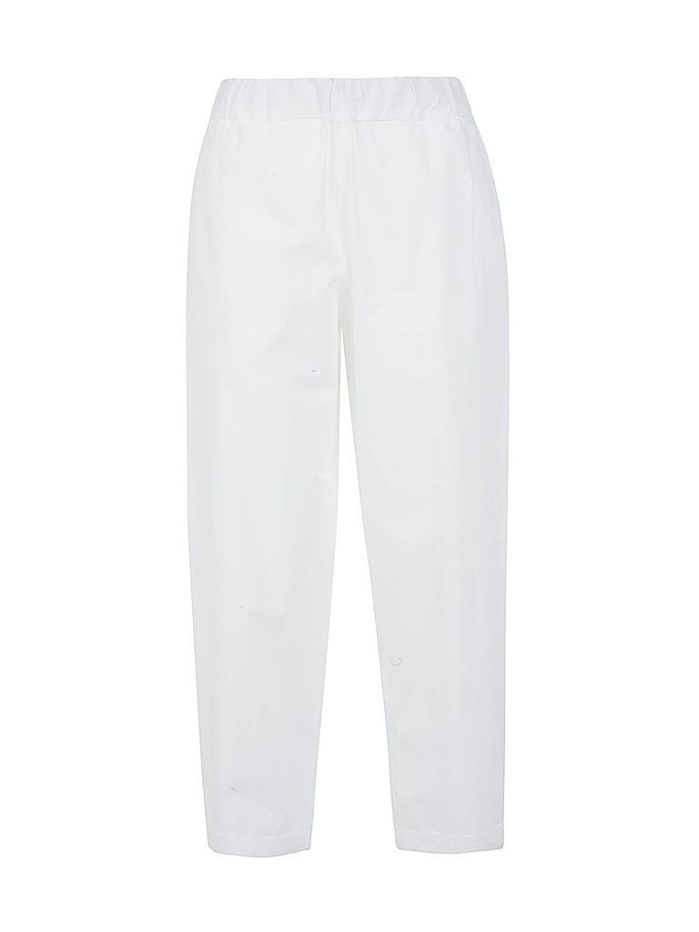 Elastic Waist Trousers With Pockets