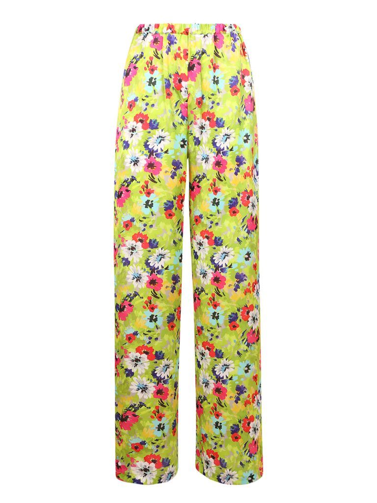 Floral-Print Wide Trousers