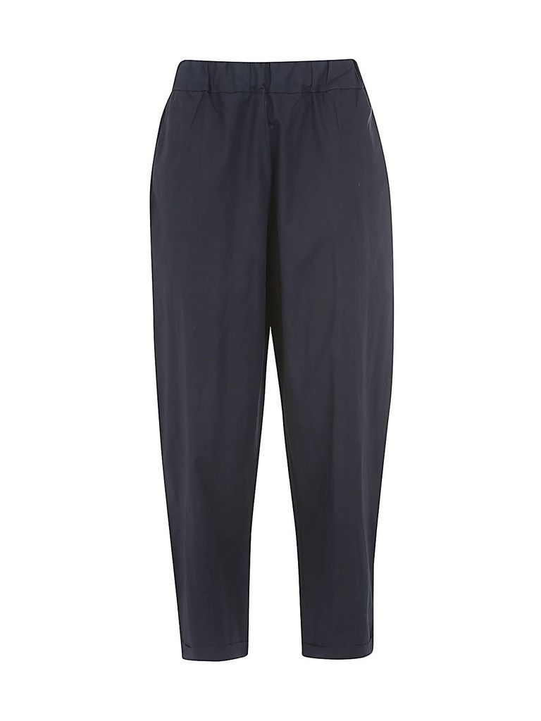 Elastic Waist Trousers With Pockets