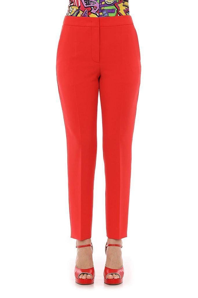 Mid-Rise Tailored Cropped Pants Moschino