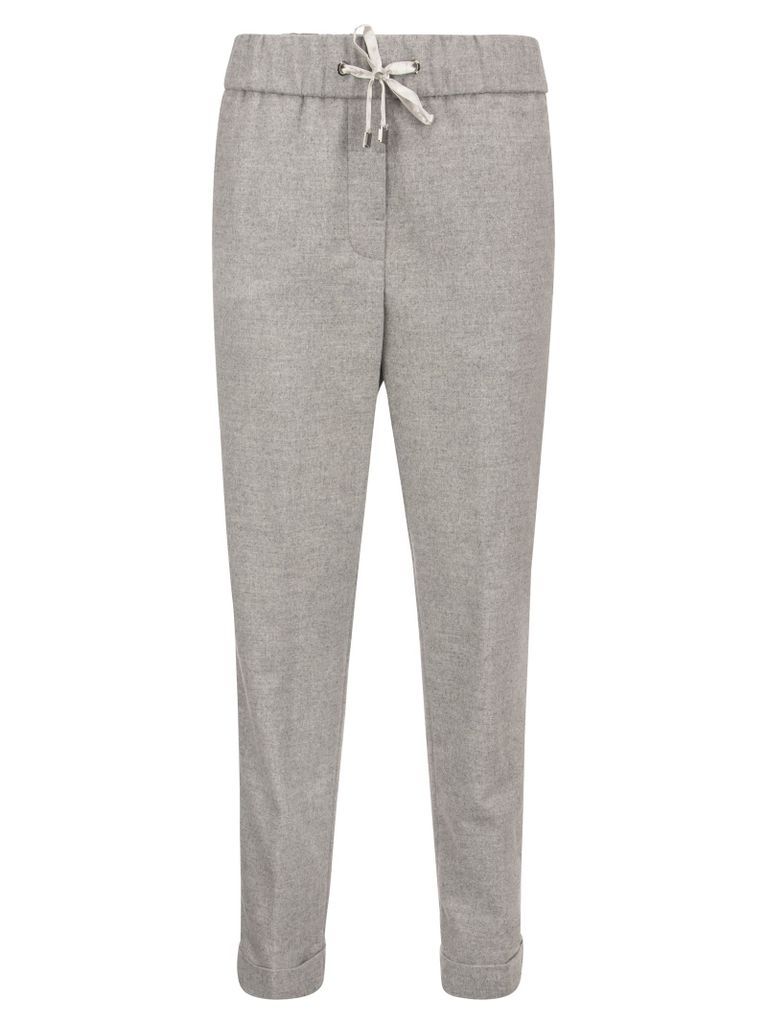Wool-Blend Jogger Trousers