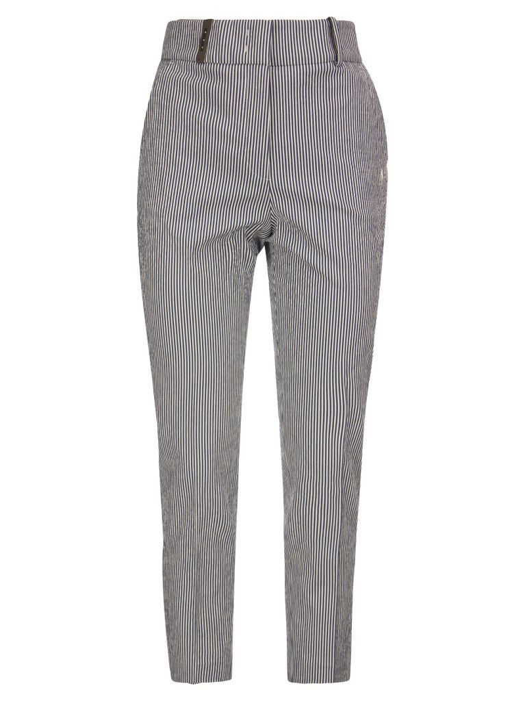 Techno Trousers In Pinstripe Stretch Cotton