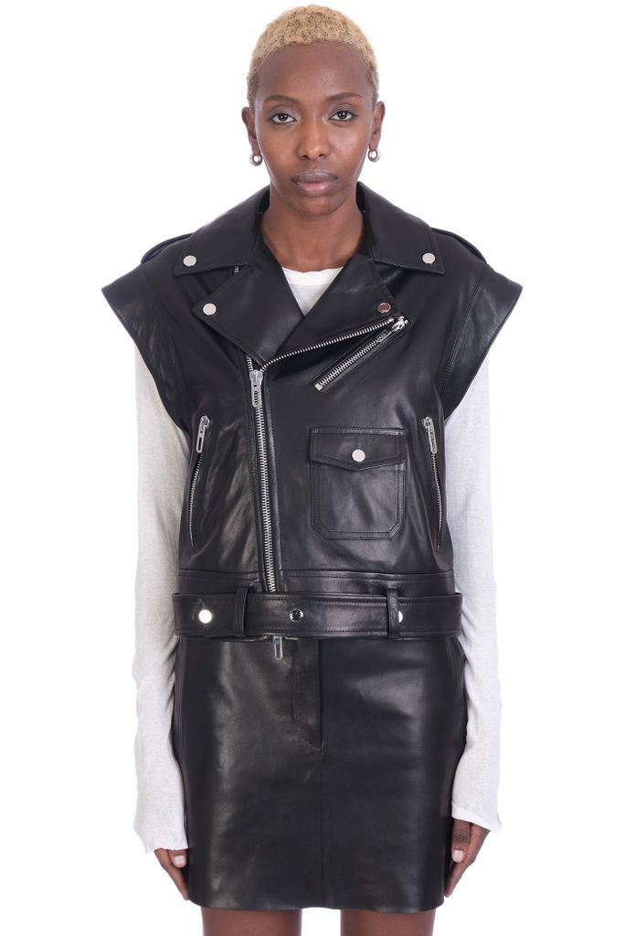 Vest In Black Leather