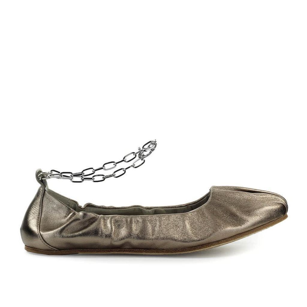 Velvet Bronze Ballet Flat Shoe