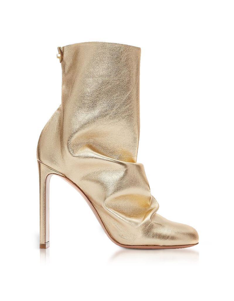 Light Gold Metallic Nappa 105Mm Darcy Ankle Boots