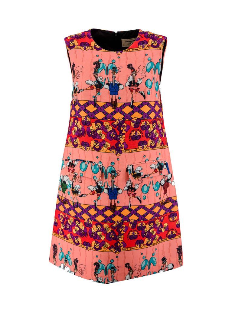 All-Over Graphic-Print Shift Dress