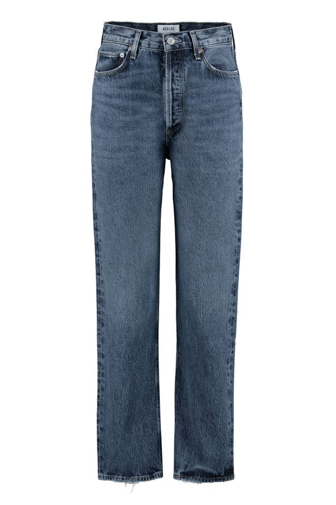90S Pinch Waist 5-Pocket Straight-Leg Jeans