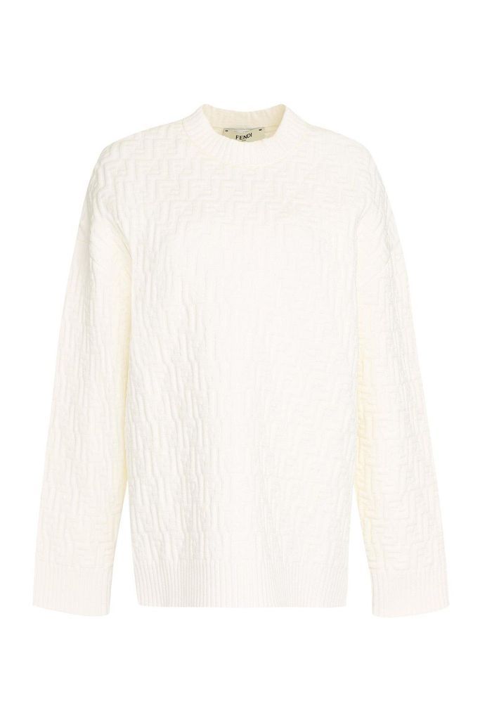 All-Over Ff Motif Embossed Pullover