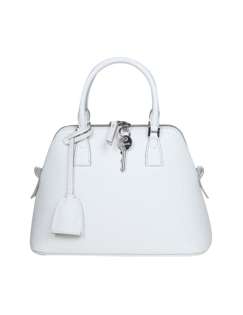 5Ac Mini Handbag In White Calf Leather