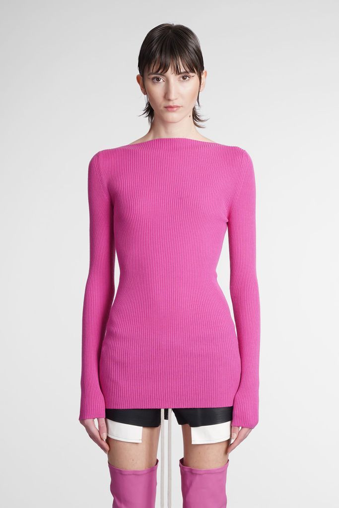 Al Top Knitwear In Rose-Pink Wool