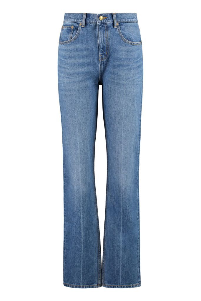 5-Pocket Straight-Leg Jeans