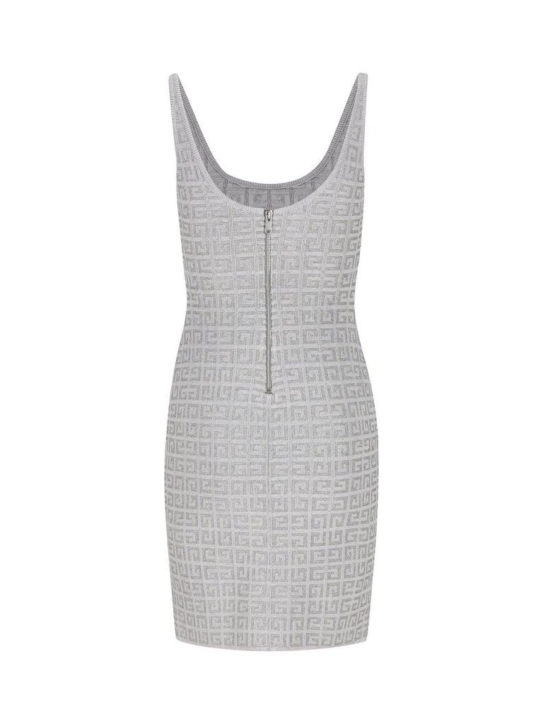 4G Jacquard Sleeveless Mini Dress