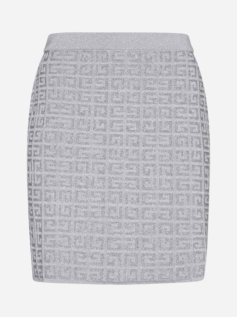 4G Lurex Knit Miniskirt