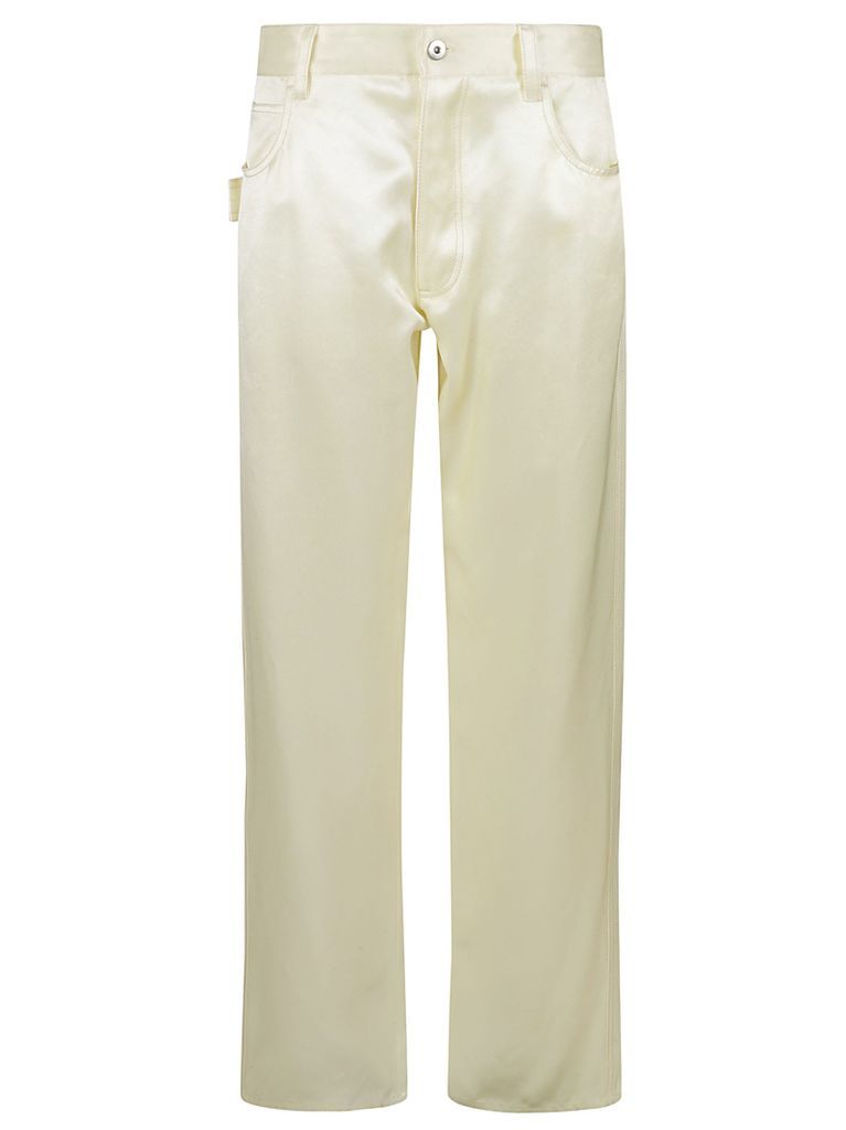 5 Pockets Straight-Leg Shiny Trousers