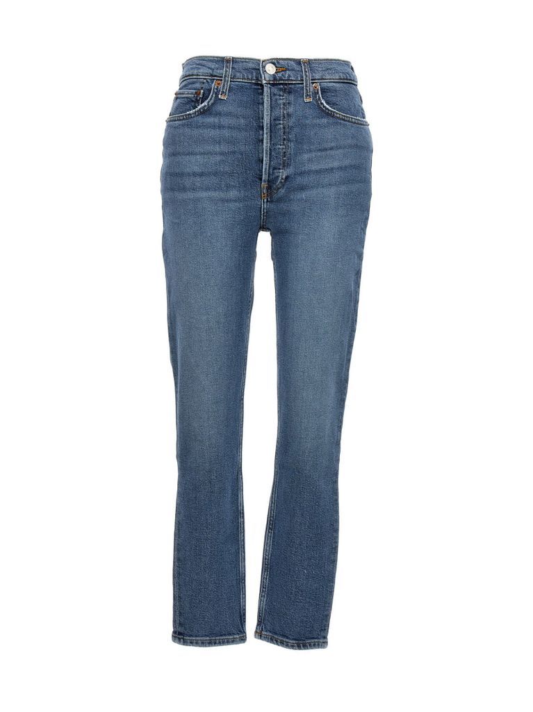 90S High Rise Ankle Crop Jeans