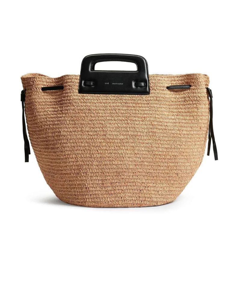 Accordéon Basket Bag In Natural Raffia