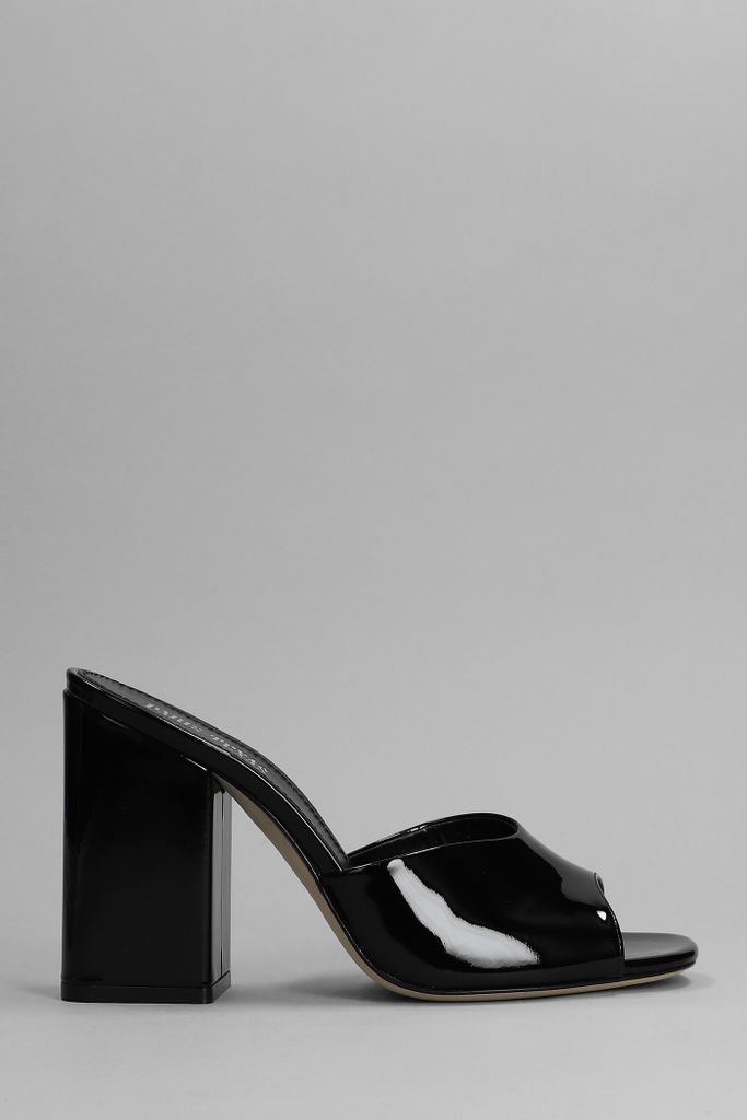 Anja Slipper-Mule In Black Patent Leather