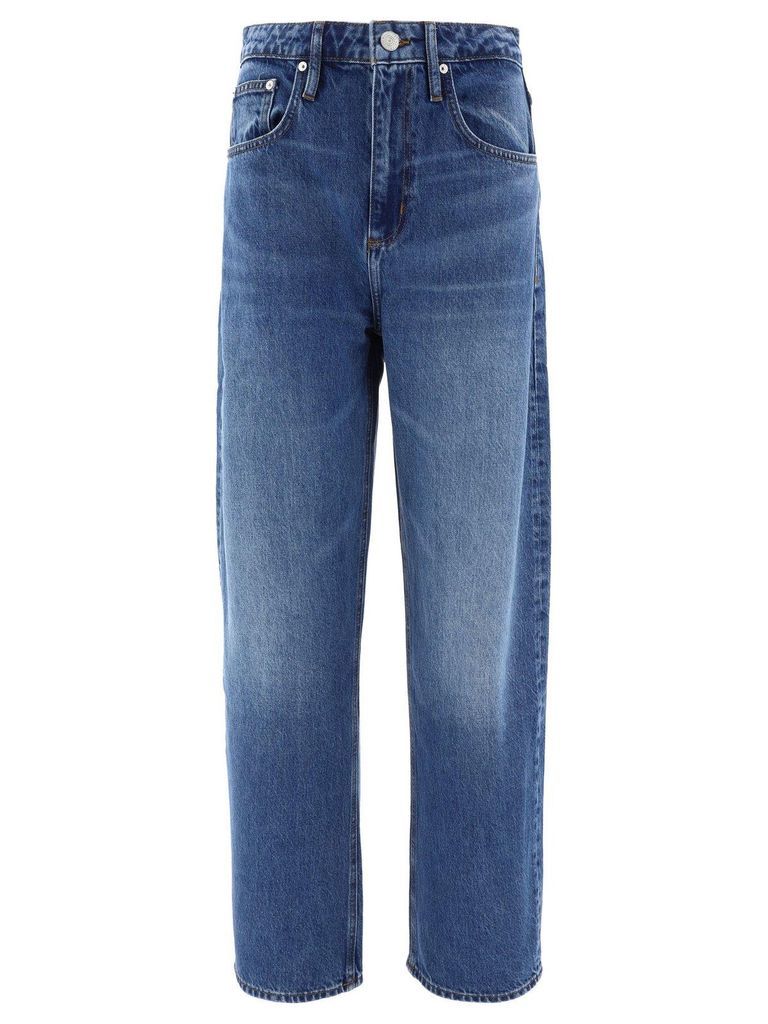 Barrel-Leg High-Waist Slim Jeans