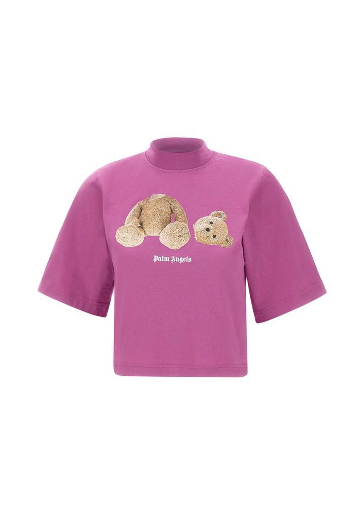 Bear Cropped Cotton T-Shirt