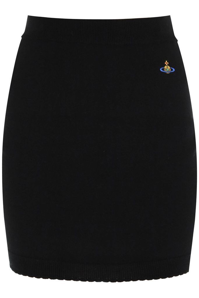 Bea Mini Skirt With Logo Embroidery Detail