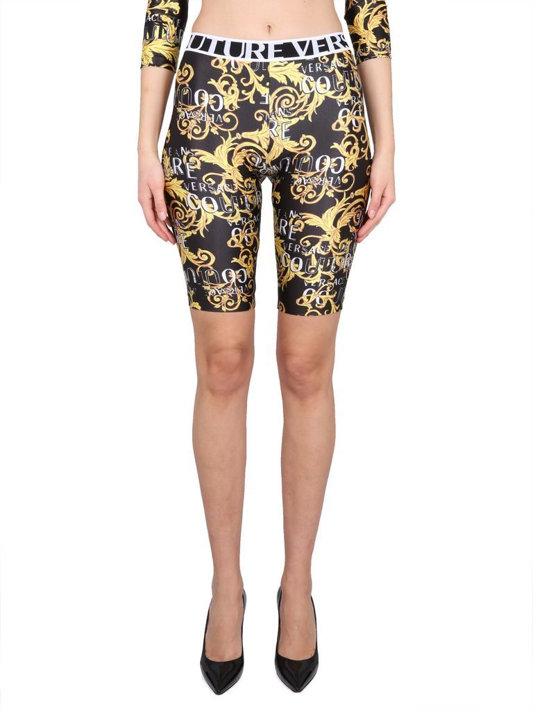 Bermuda Shorts With Couture Logo Print