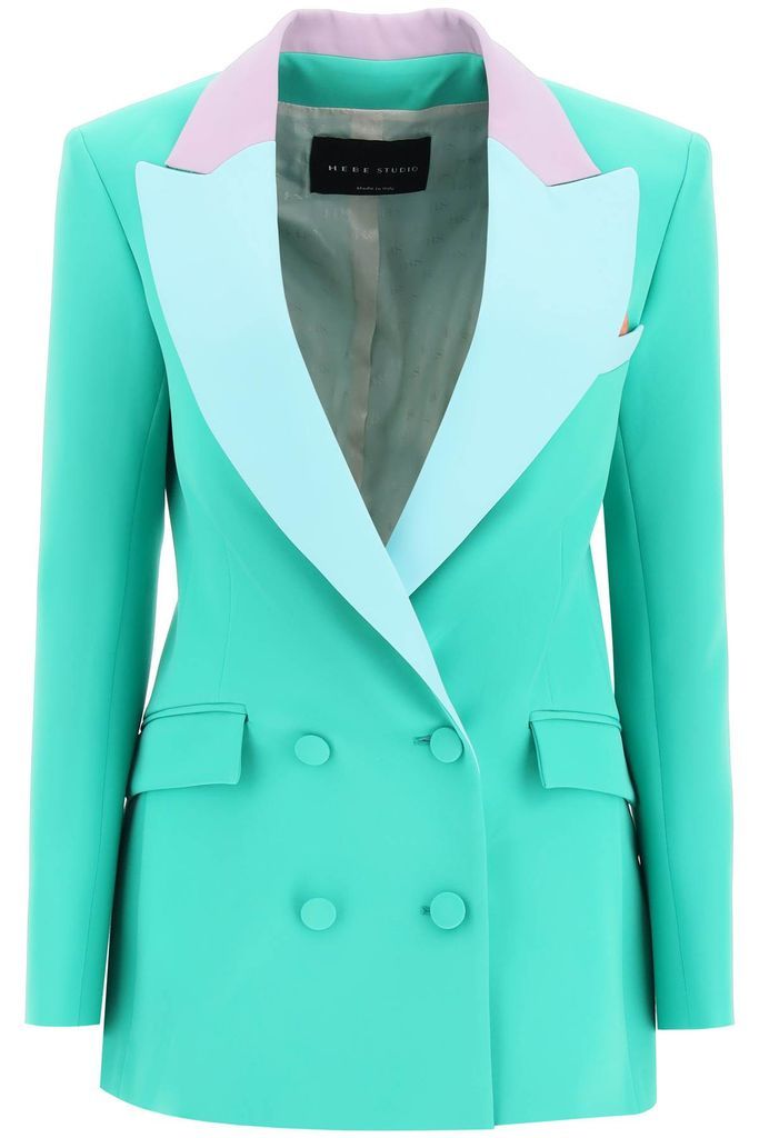 Bianca Double-Breasted Blazer In Neo-Crepe