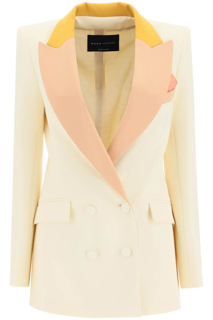 Bianca Double-Breasted Blazer In Neo-Crepe