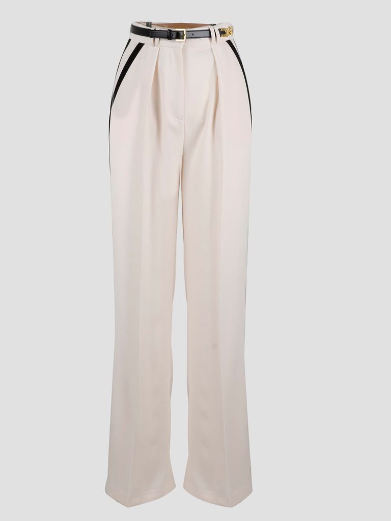 Bicolored Trousers With Pleats