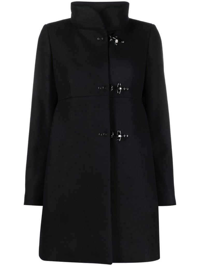 Black Soft Wool-Blend Coat