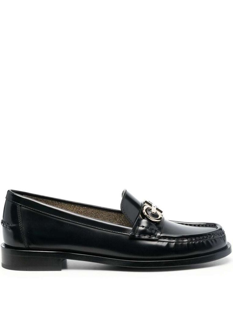 Black Ofelia Loafers In Goat Leather Woman