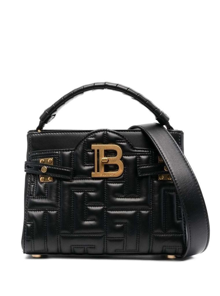Black B-Buzz Quilted Tote Bag With Top Handle In Lamb Leather Woman