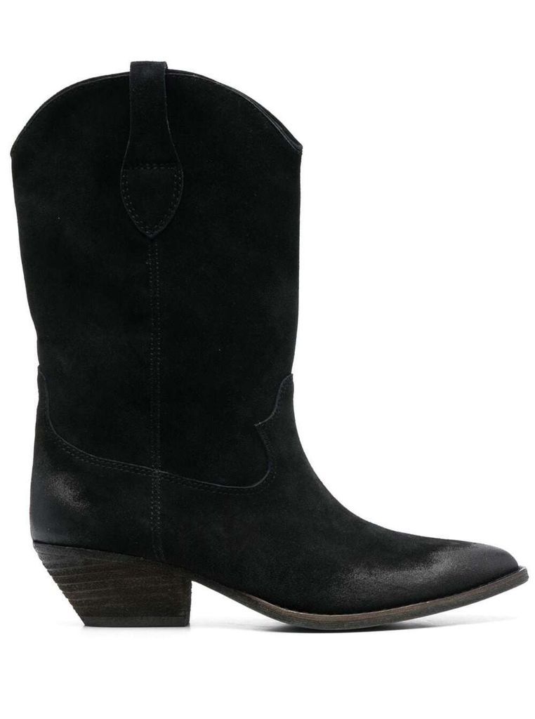 Black Dalton Boots In Leather Woman