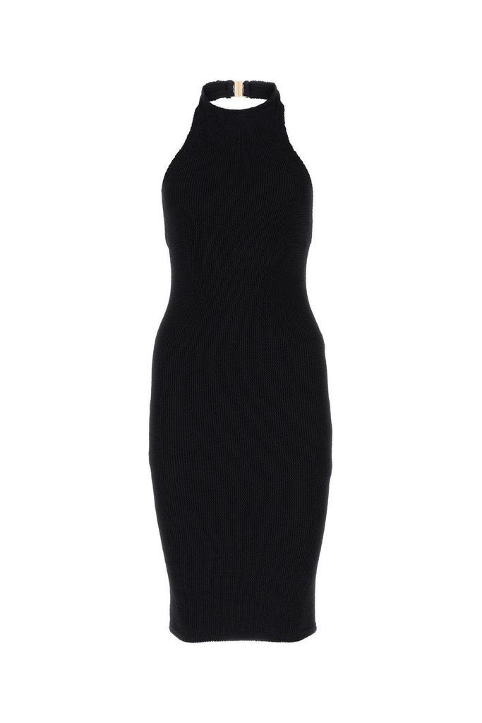 Black Stretch Nylon Polly Dress