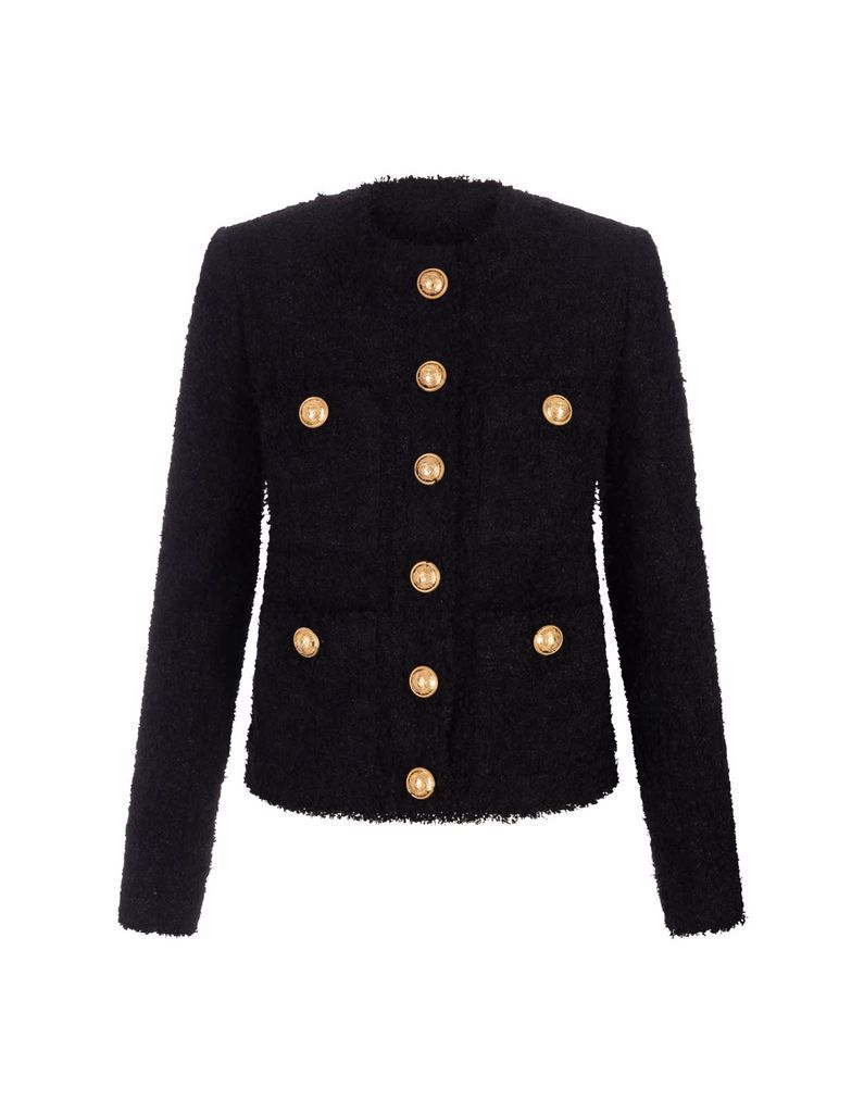 Black Tweed Tailored Blazer