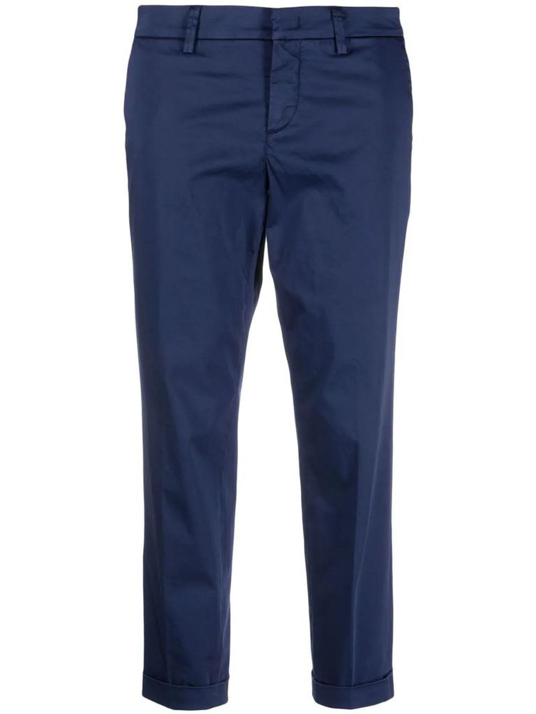 Blue Stretch-Cotton Trousers