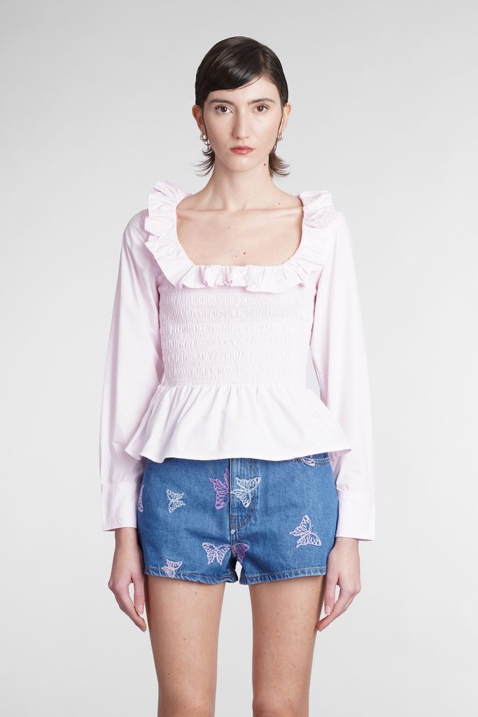 Blouse In Rose-Pink Cotton