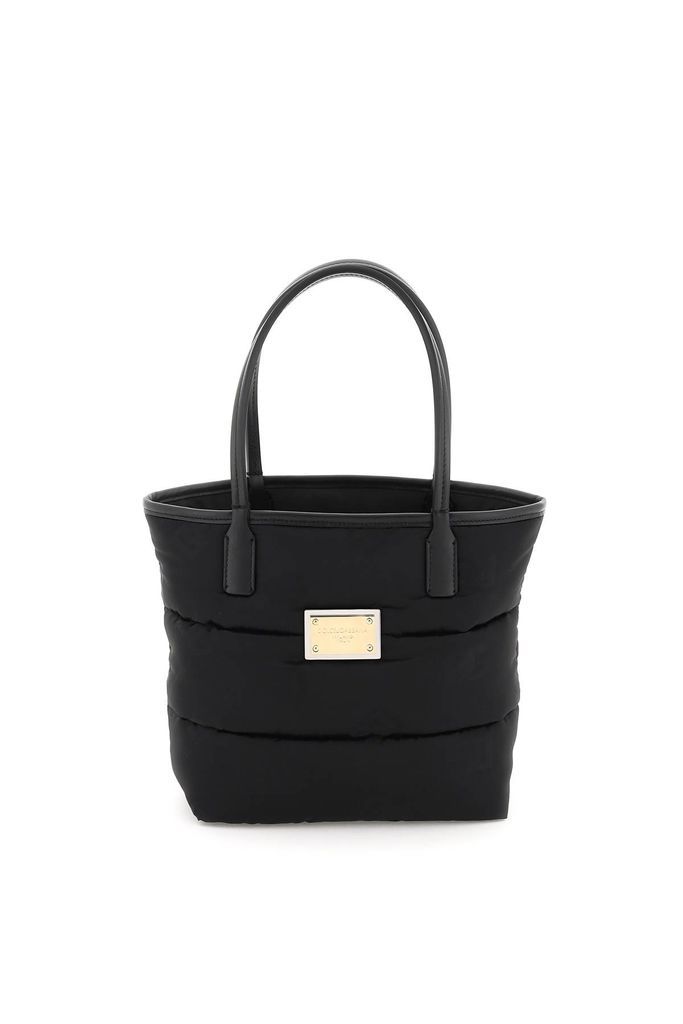 Branded Jacquard Nylon Small Shopping Bag