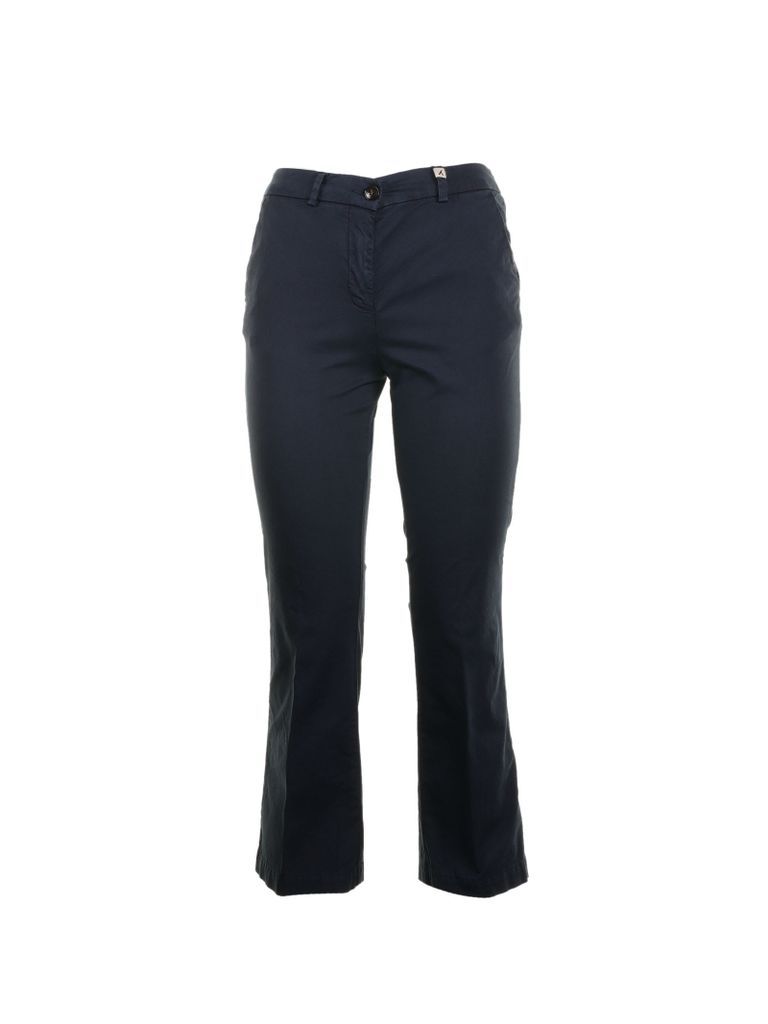 Blue High-Waisted Trousers
