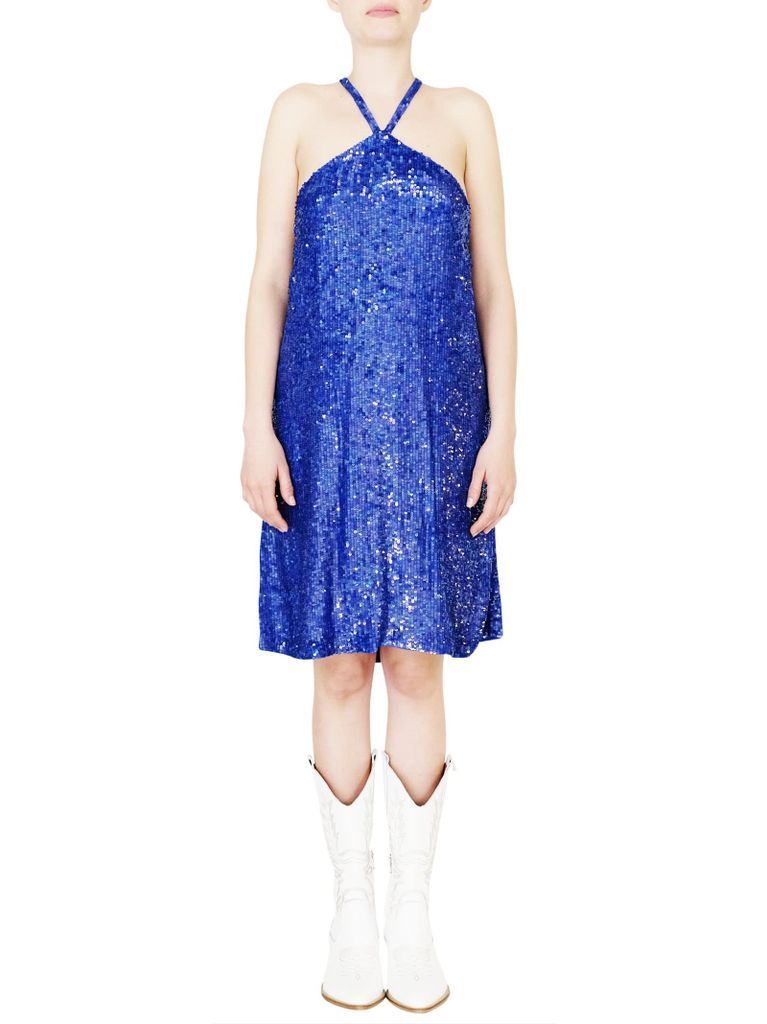 Blue Paillettes Gem23 Dress