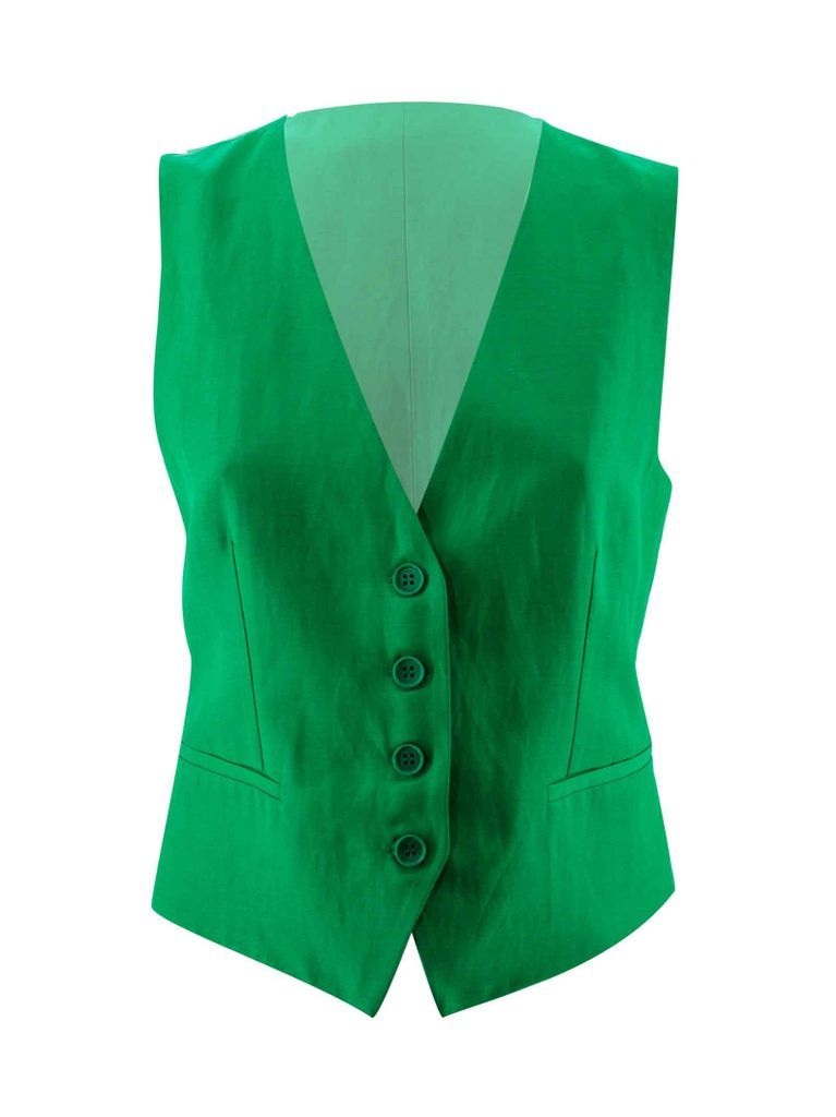 Button-Front Tailored Waistcoat