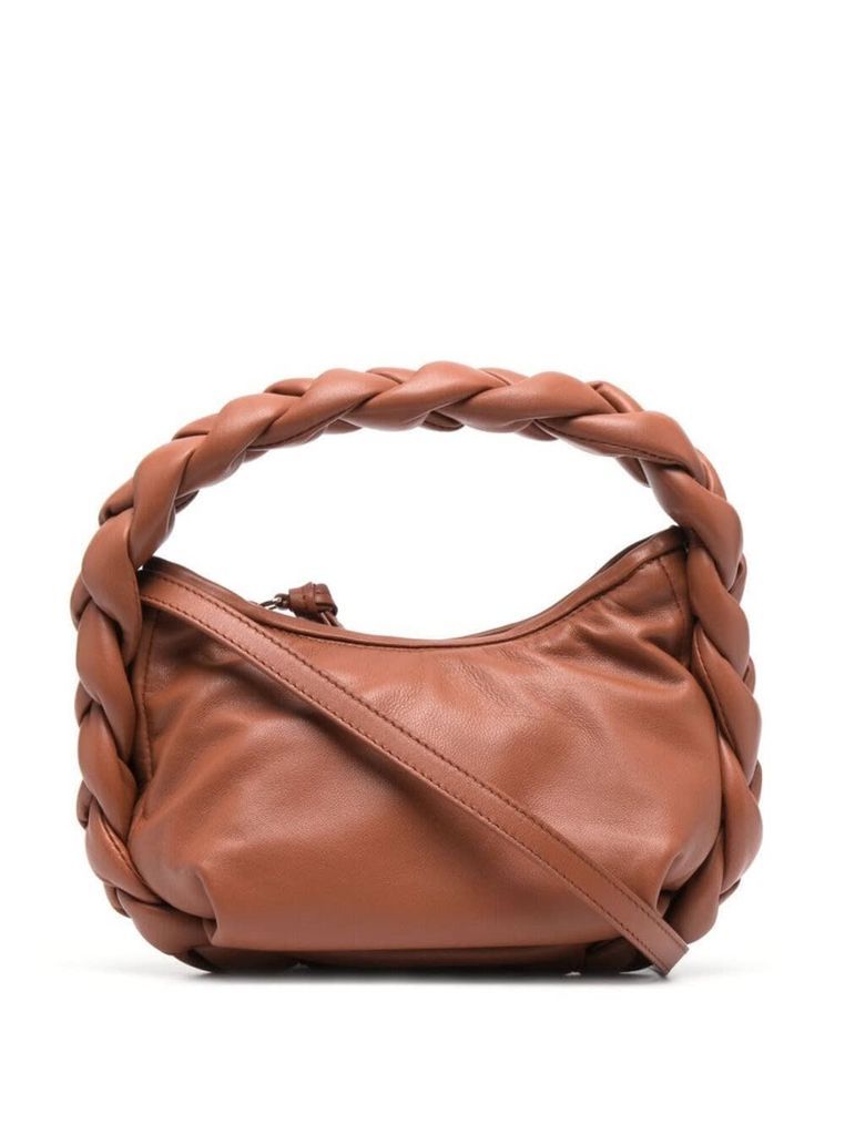 Brown Espiga Mini Tote Bag In Lamb Leather Woman