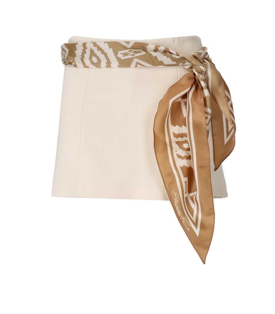 Butter Skirt Shorts With Foulard