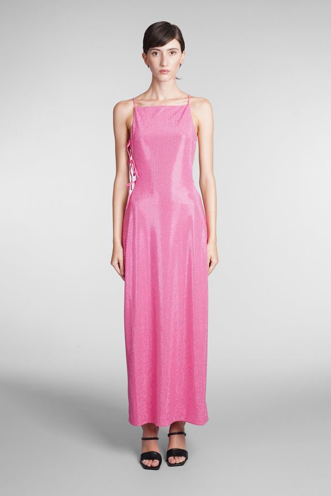 Chantal Gown Dress In Rose-Pink Nylon
