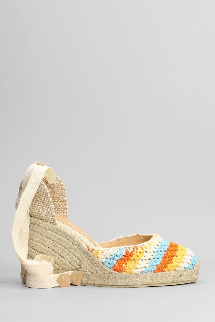 Carina-8-134 Wedges In Multicolor Synthetic Fibers