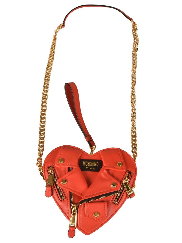 Chain Strap Heart Biker Shoulder Bag