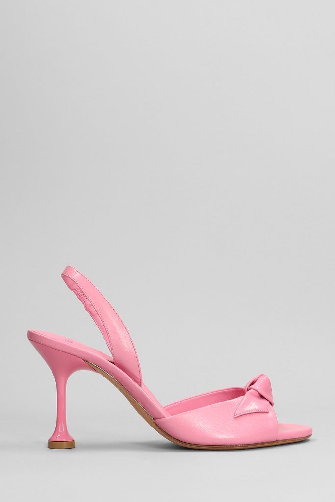 Clarita Easy Sandals In Rose-Pink Leather