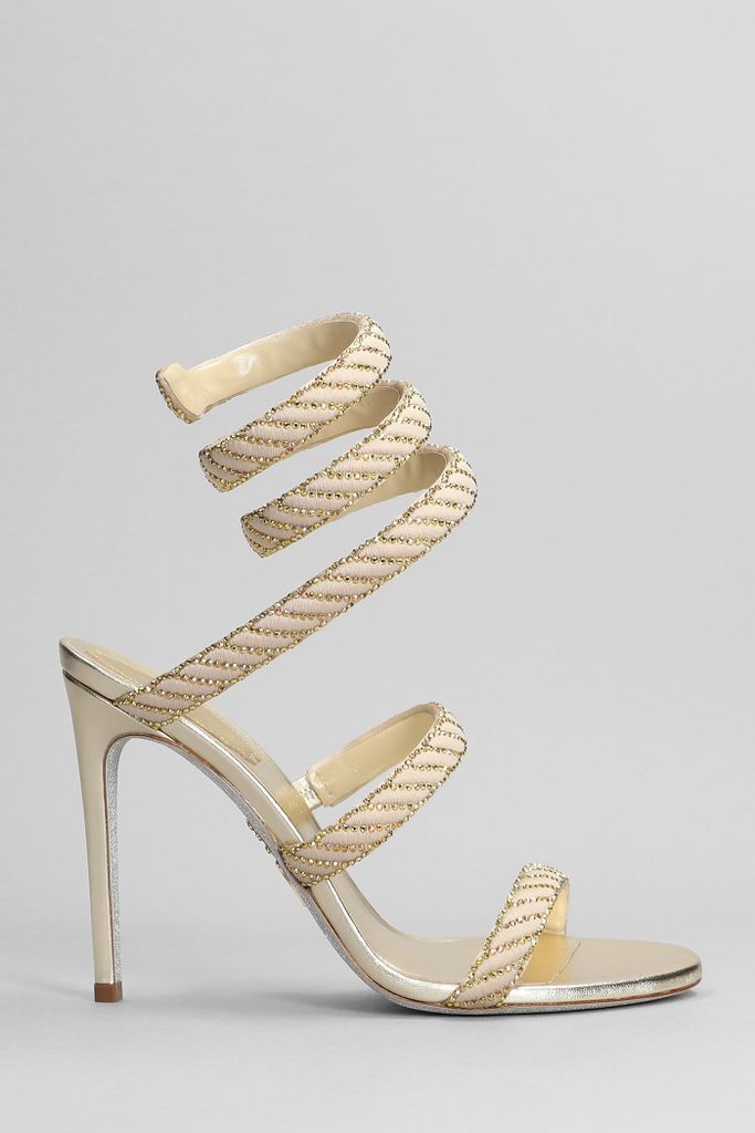 Cleo Sandals In Beige Leather